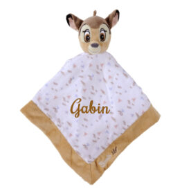 Doudou Bambi Beige Disney Personnalisé Prénom Brodé Vanevitch