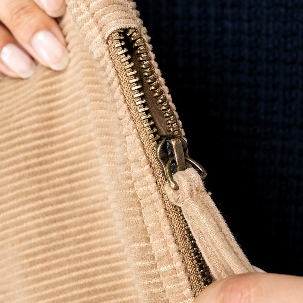 Trousse de maquillage velours côtelé personnalisée – Image 3