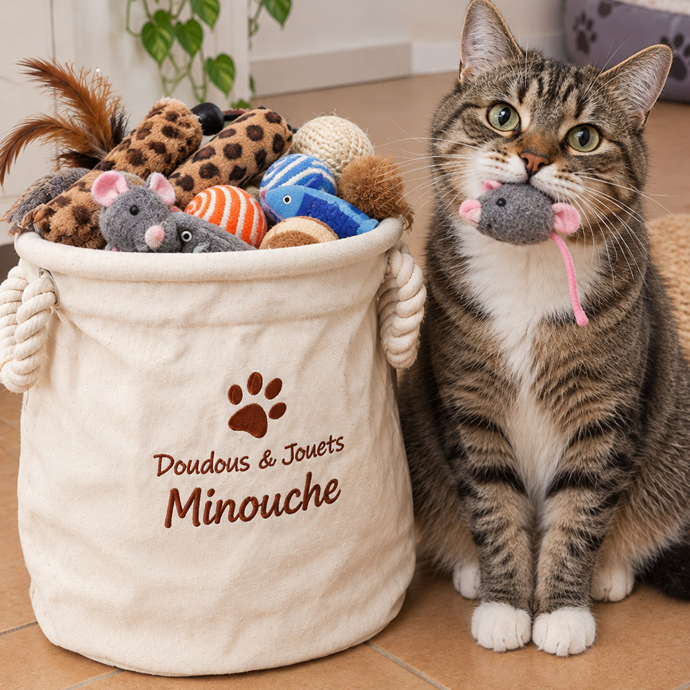Panier de rangement pour jouets chien et chat – Image 3